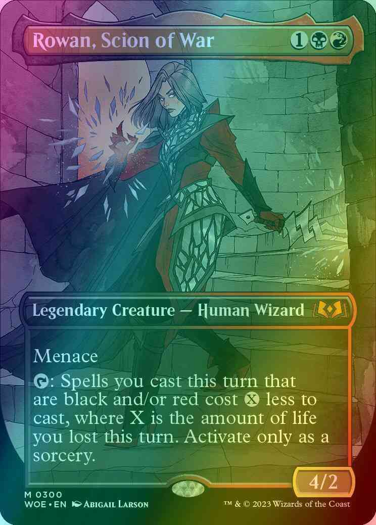 Rowan, Scion of War [300] [Borderless] [Wilds of Eldraine] [Foil]