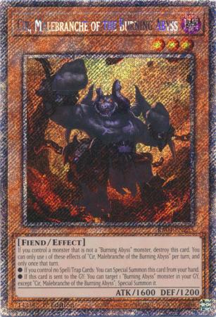 Cir, Malebranche of the Burning Abyss - RA04-EN234 - Platinum Secret Rare - 1st Edition