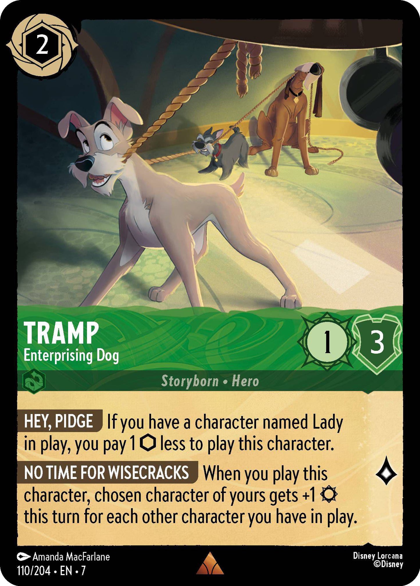 Tramp - Enterprising Dog - 110/204 [Archazia's Island] [Non-Foil]