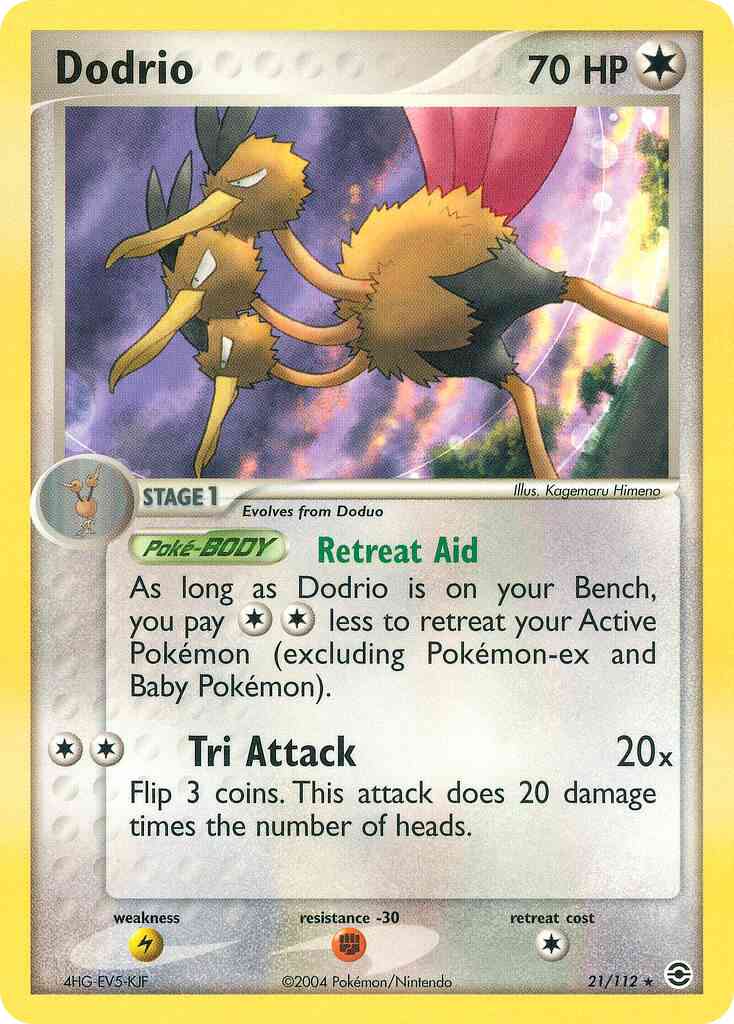 Dodrio - 21/112 - Rare [ex6-21] [Reverse Holo]