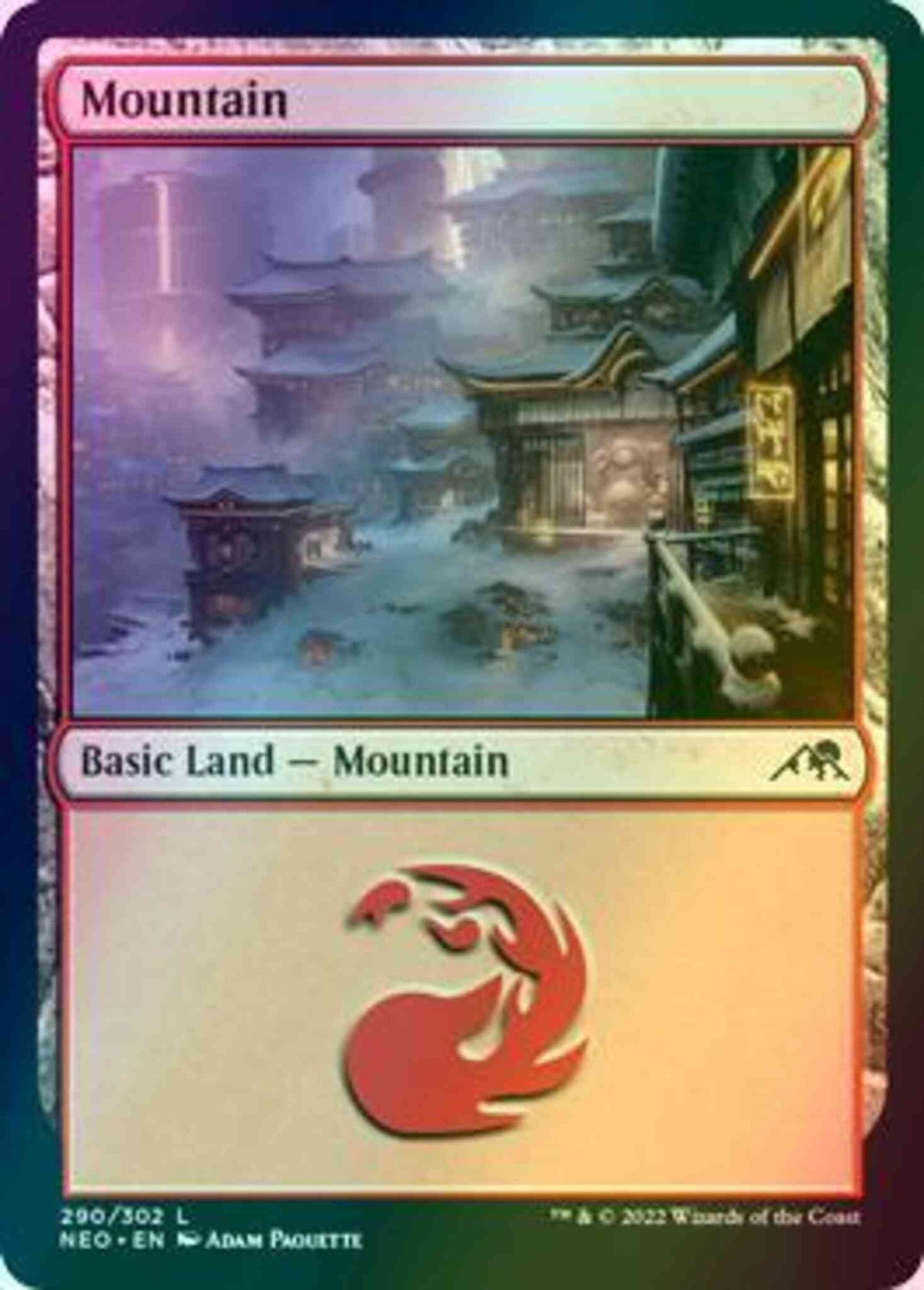 Mountain [290] [Kamigawa: Neon Dynasty] [Foil]