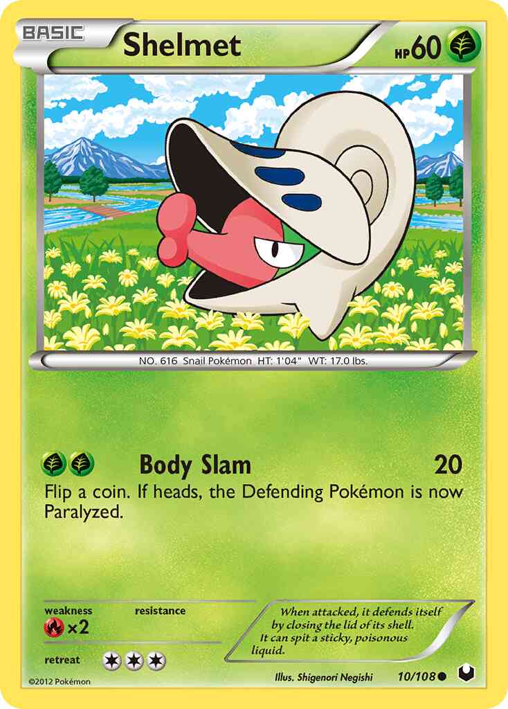 Shelmet - 10/108 - Common [bw5-10] [Reverse Holo]
