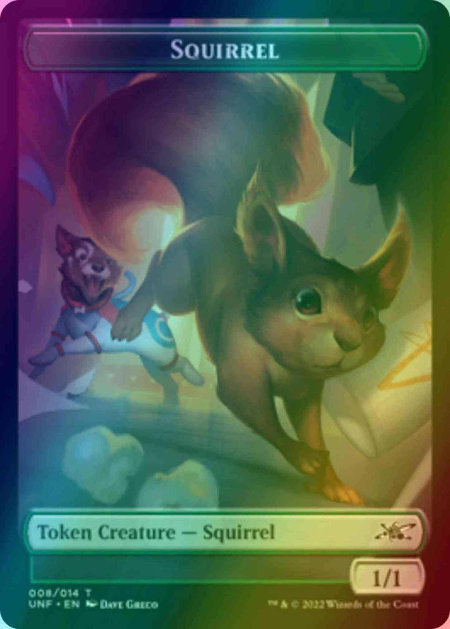 Squirrel Token (08) // Treasure Token (13) [Unfinity: Tokens] [Foil]