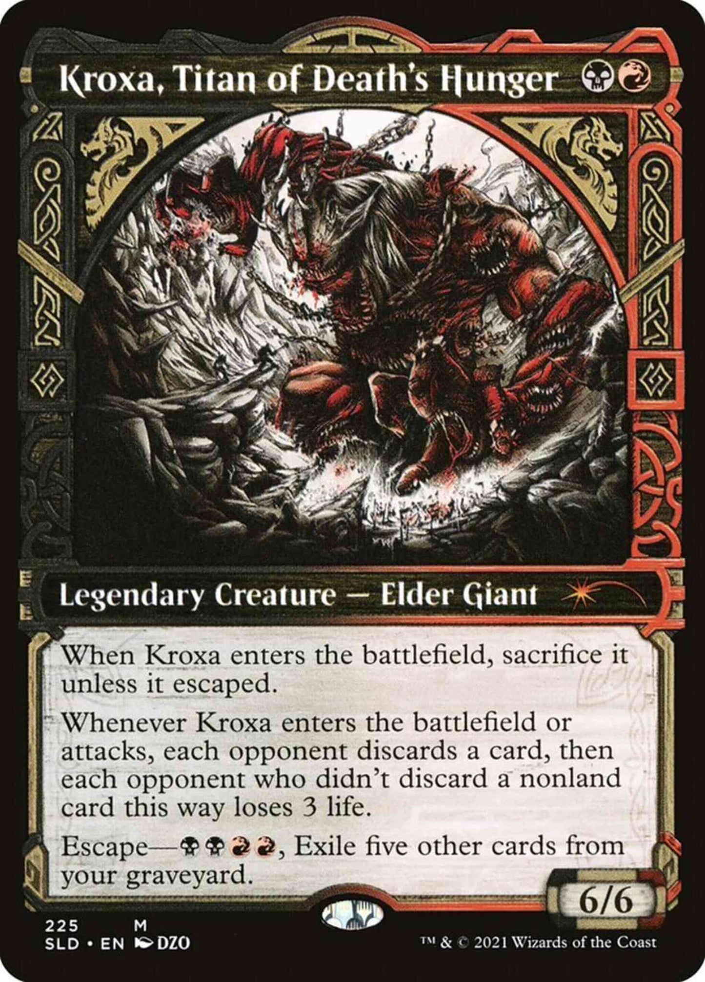 Kroxa, Titan of Death's Hunger [0225] [Showcase: Kaldheim 2] [Secret Lair Drop] [Non-Foil]