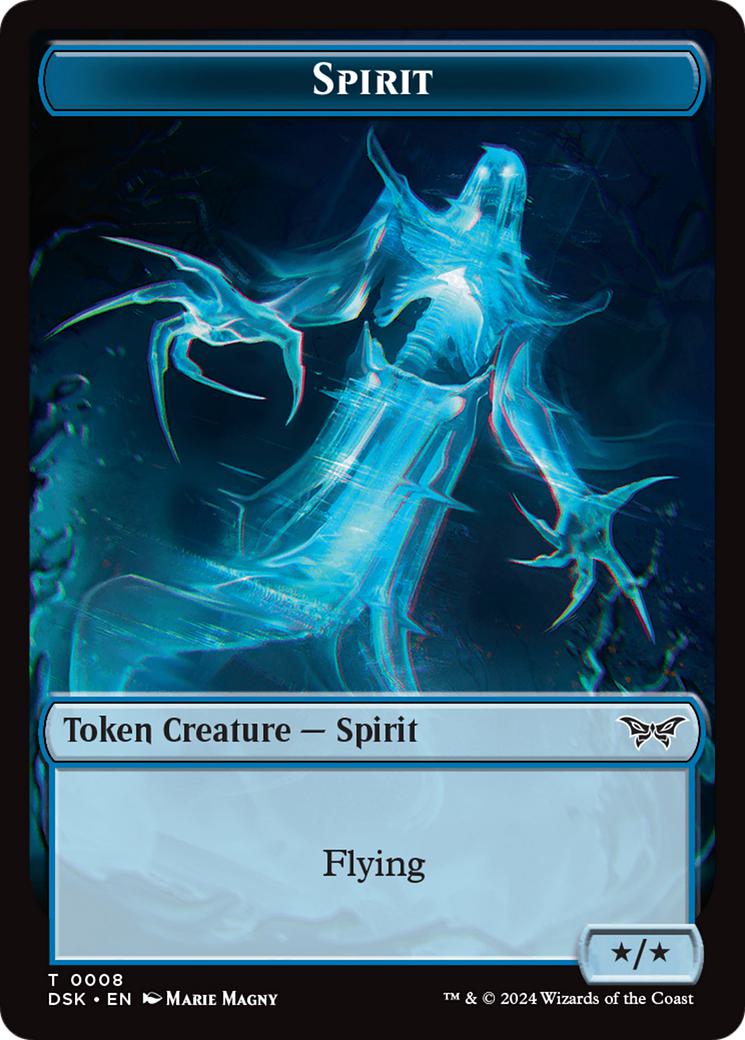 Manifest Token (18) // Spirit Token (08) [Duskmourn: House of Horror: Tokens] [Non-Foil]