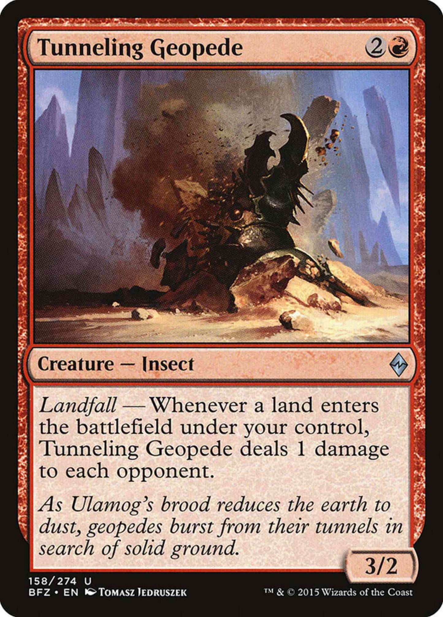 Tunneling Geopede [158] [Battle for Zendikar] [Non-Foil]