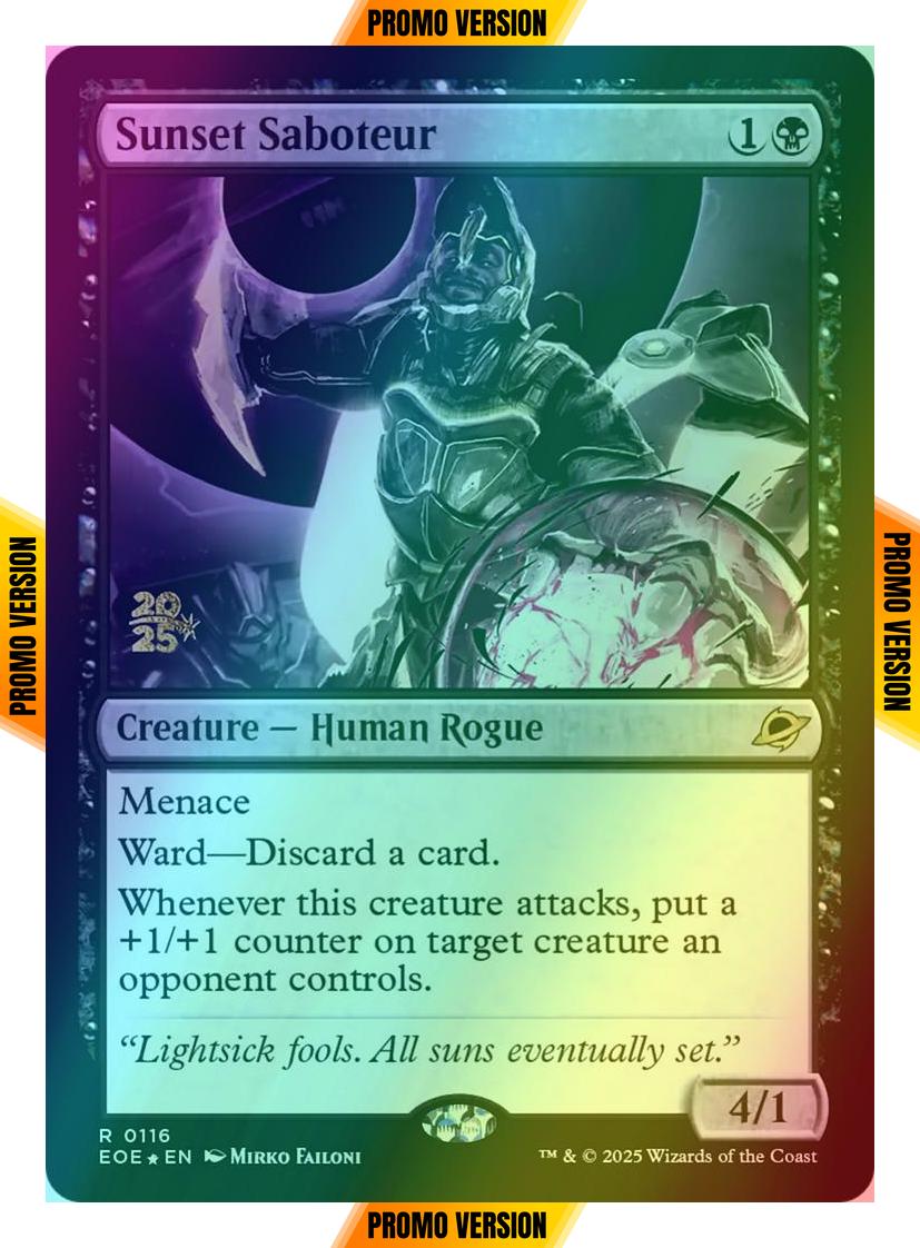 Sunset Saboteur [116s] [Prerelease] [Edge of Eternities: Promos] [Foil]