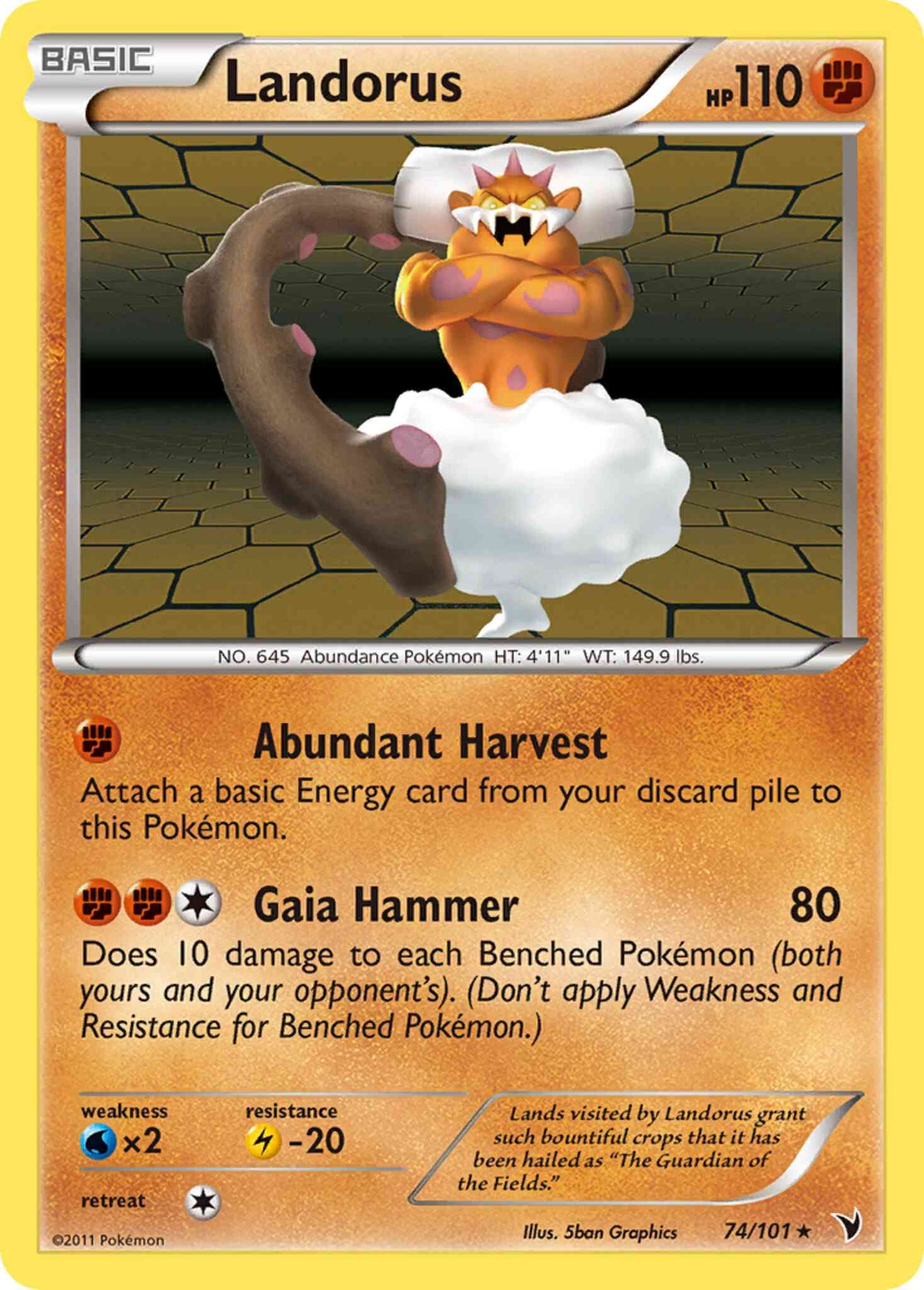 Landorus - 74/101 - Rare Holo [bw3-74] [Holo]