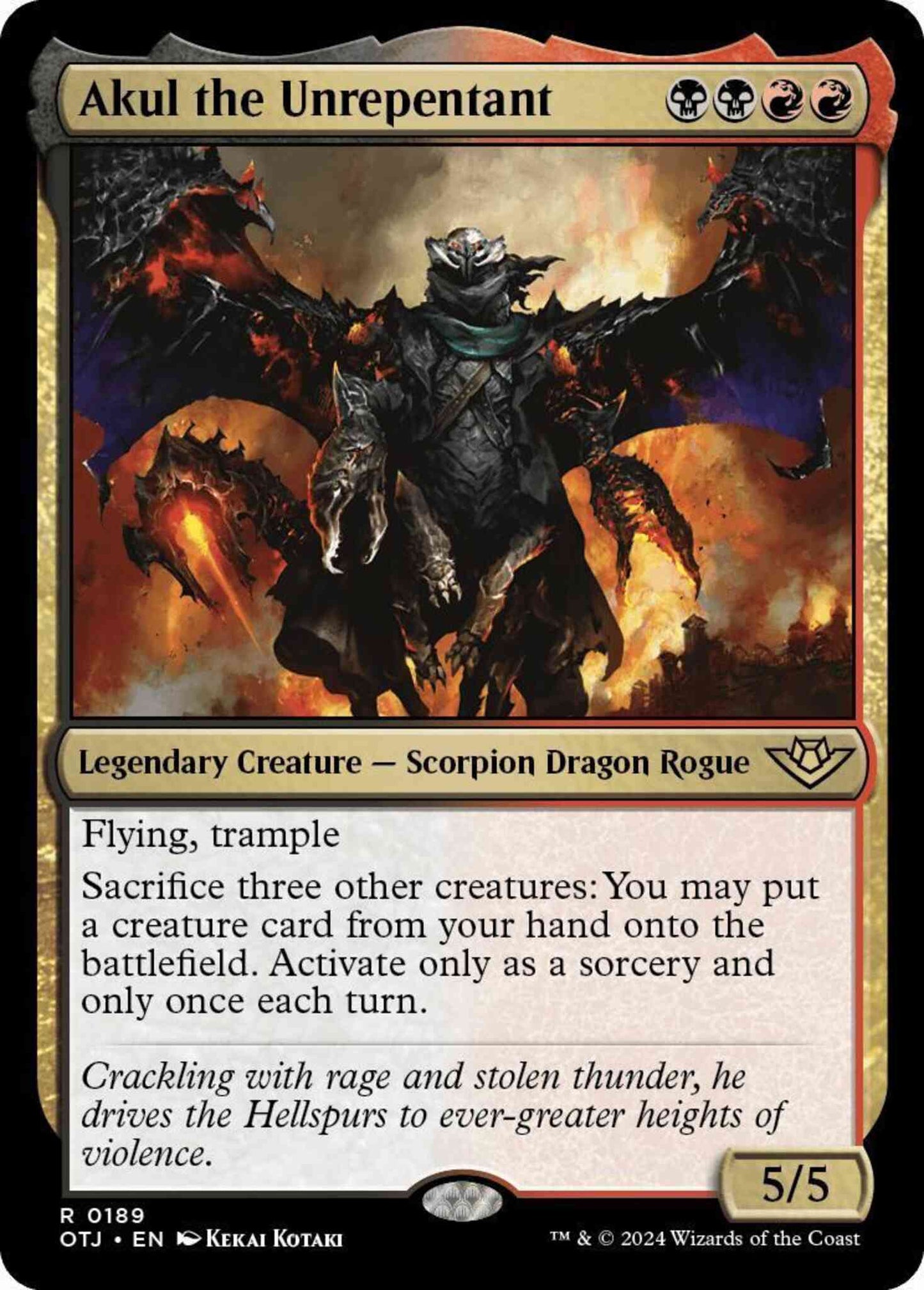 Akul the Unrepentant [189] [Outlaws of Thunder Junction] [Non-Foil]