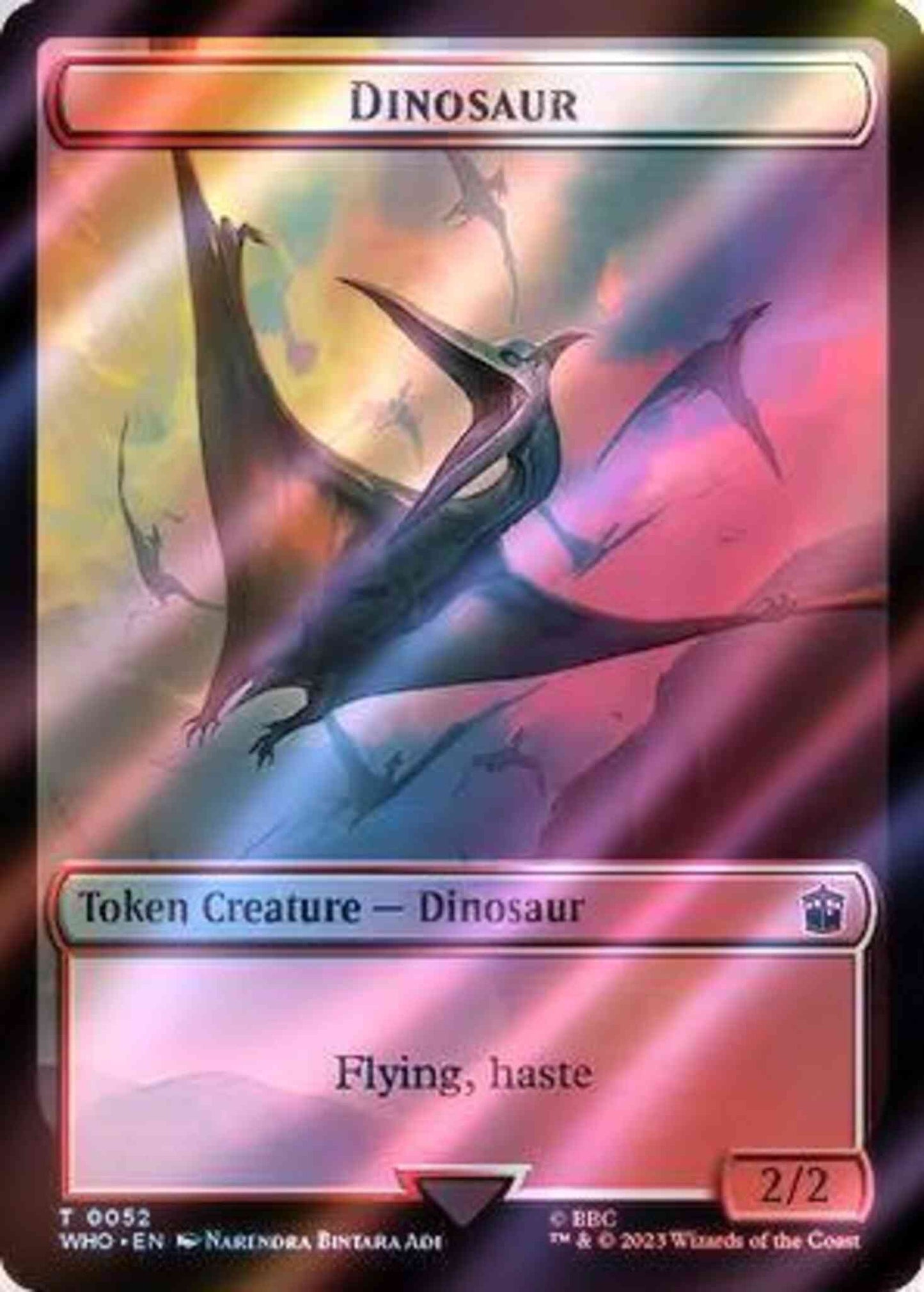 Dinosaur Token (52) // Human Rogue Token (45) [Universes Beyond: Doctor Who: Tokens] [Surge Foil]