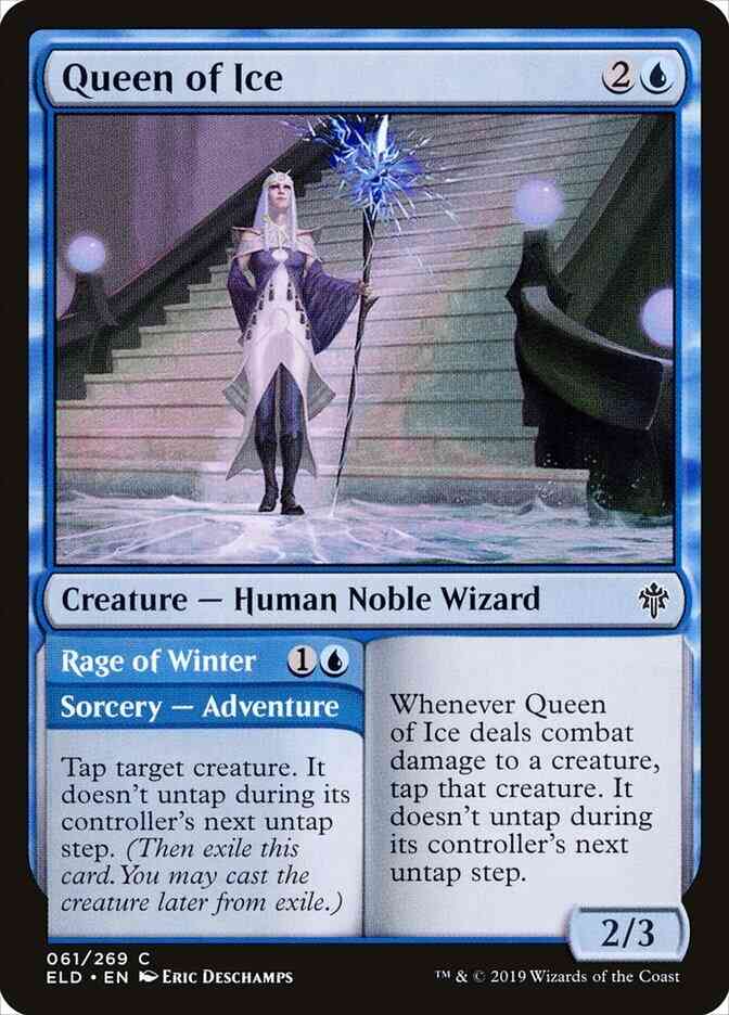 Queen of Ice // Rage of Winter [61] [Throne of Eldraine] [Non-Foil]