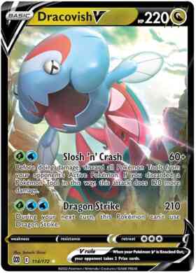 Dracovish V - 114/172 - Rare Holo V [swsh9-114] [Ultra]