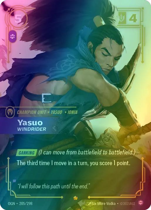 Yasuo - Windrider - 205/298 [Origins] [Foil]