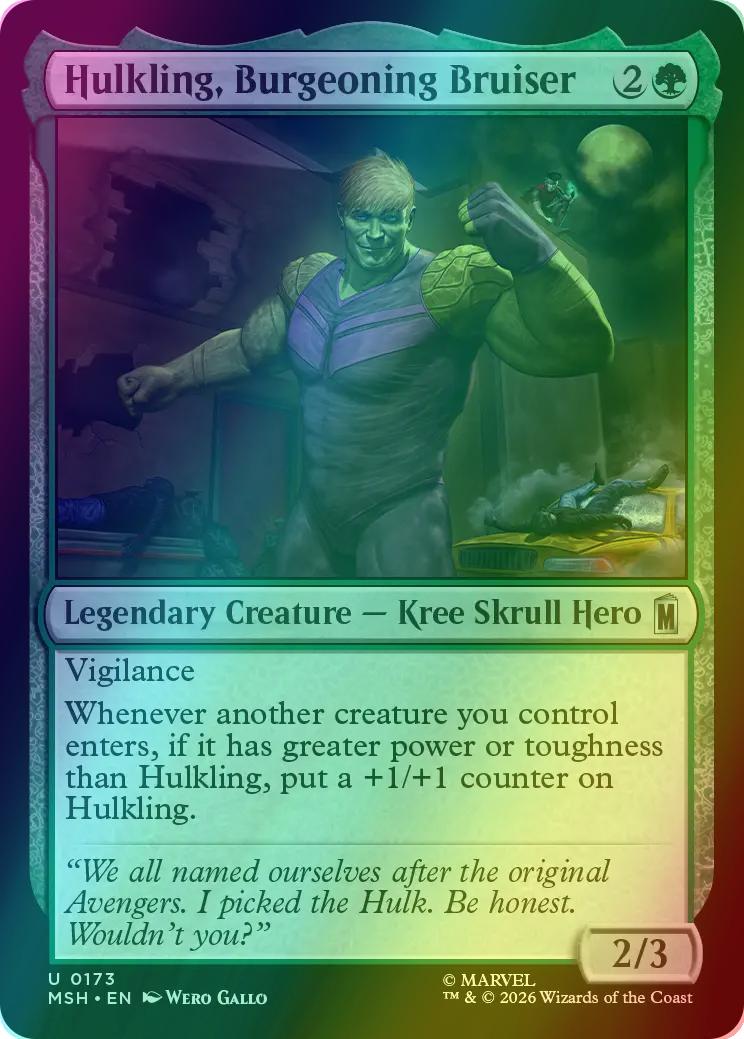 Hulkling, Burgeoning Bruiser [173] [Marvel Super Heroes] [Foil]
