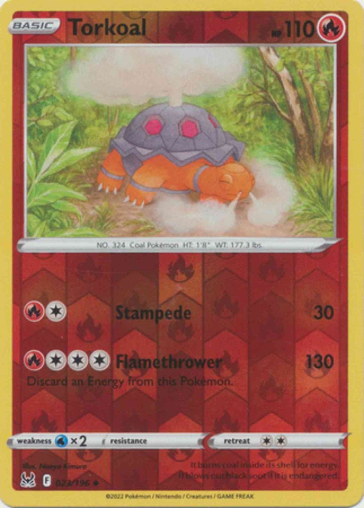 Torkoal - 023/196 - Uncommon [swsh11-023] [Reverse Holo]