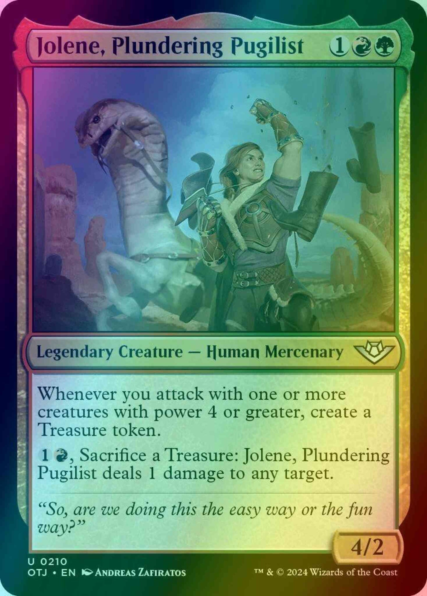 Jolene, Plundering Pugilist [210] [Outlaws of Thunder Junction] [Foil]