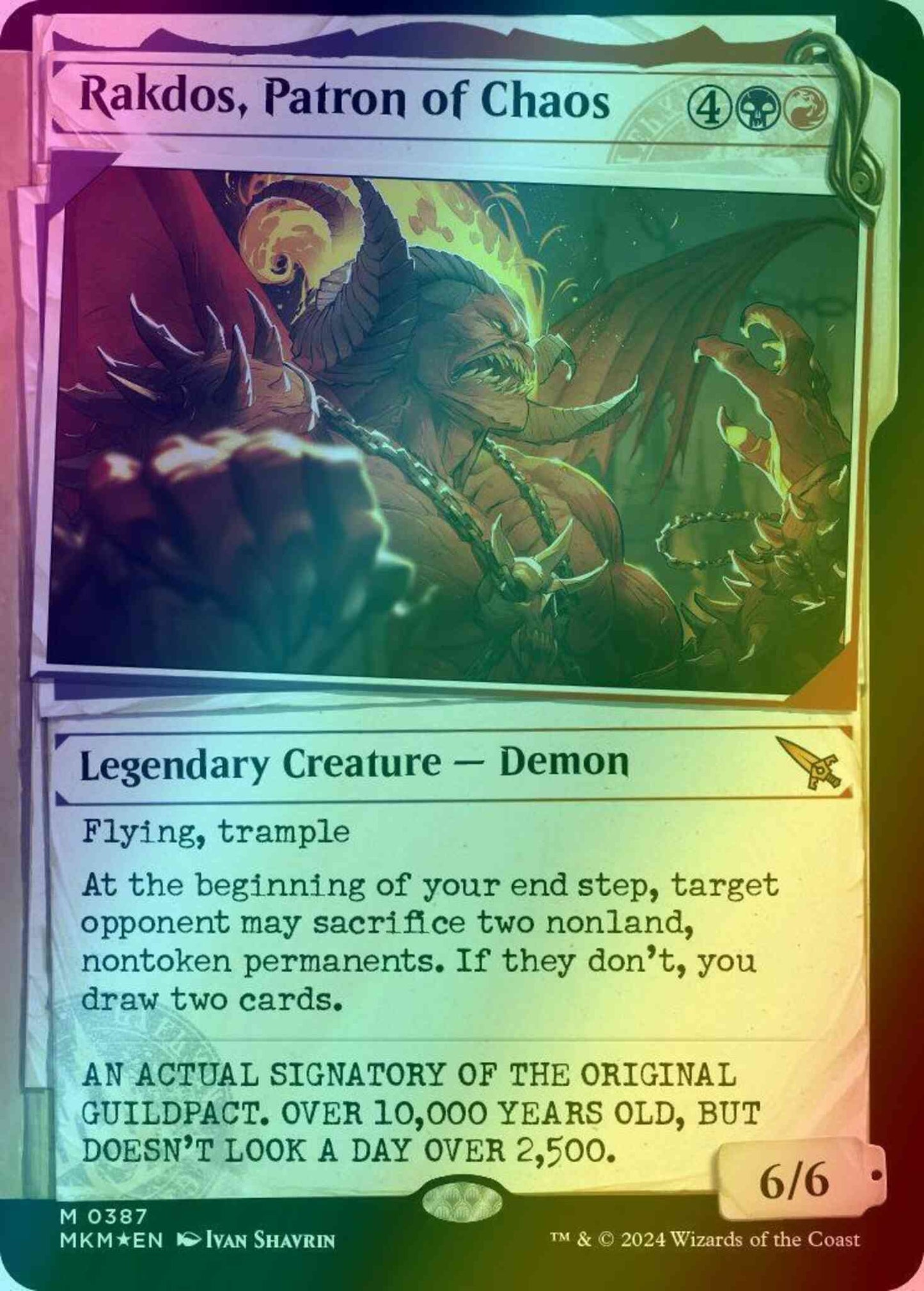 Rakdos, Patron of Chaos [387] [Dossier Showcase] [Murders at Karlov Manor] [Invisible Ink]