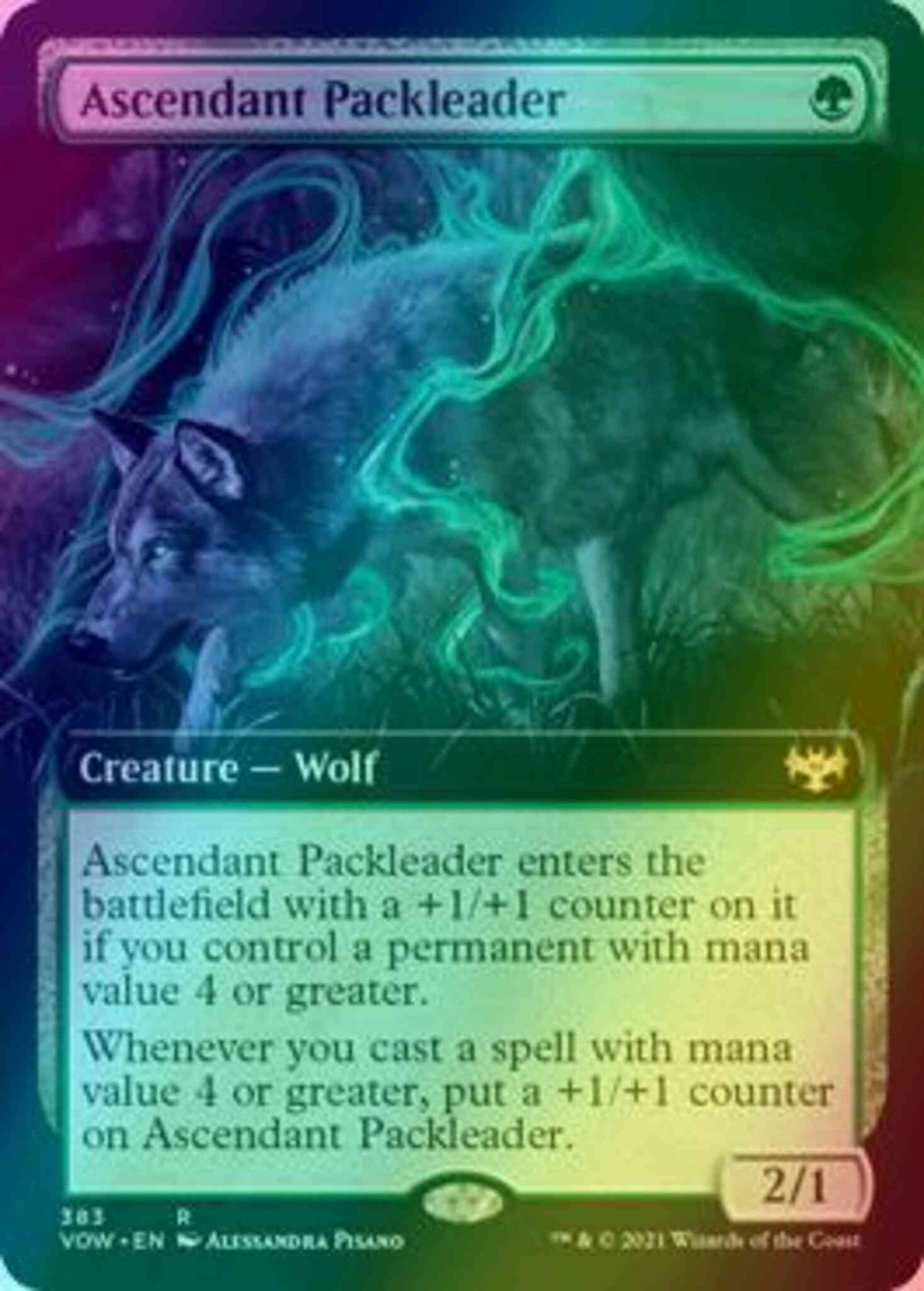 Ascendant Packleader [383] [Extended Art] [Innistrad: Crimson Vow] [Foil]