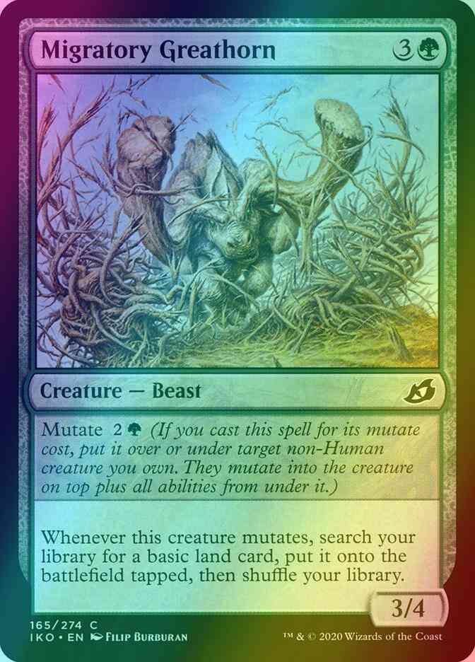 Migratory Greathorn [165] [Ikoria: Lair of Behemoths] [Foil]