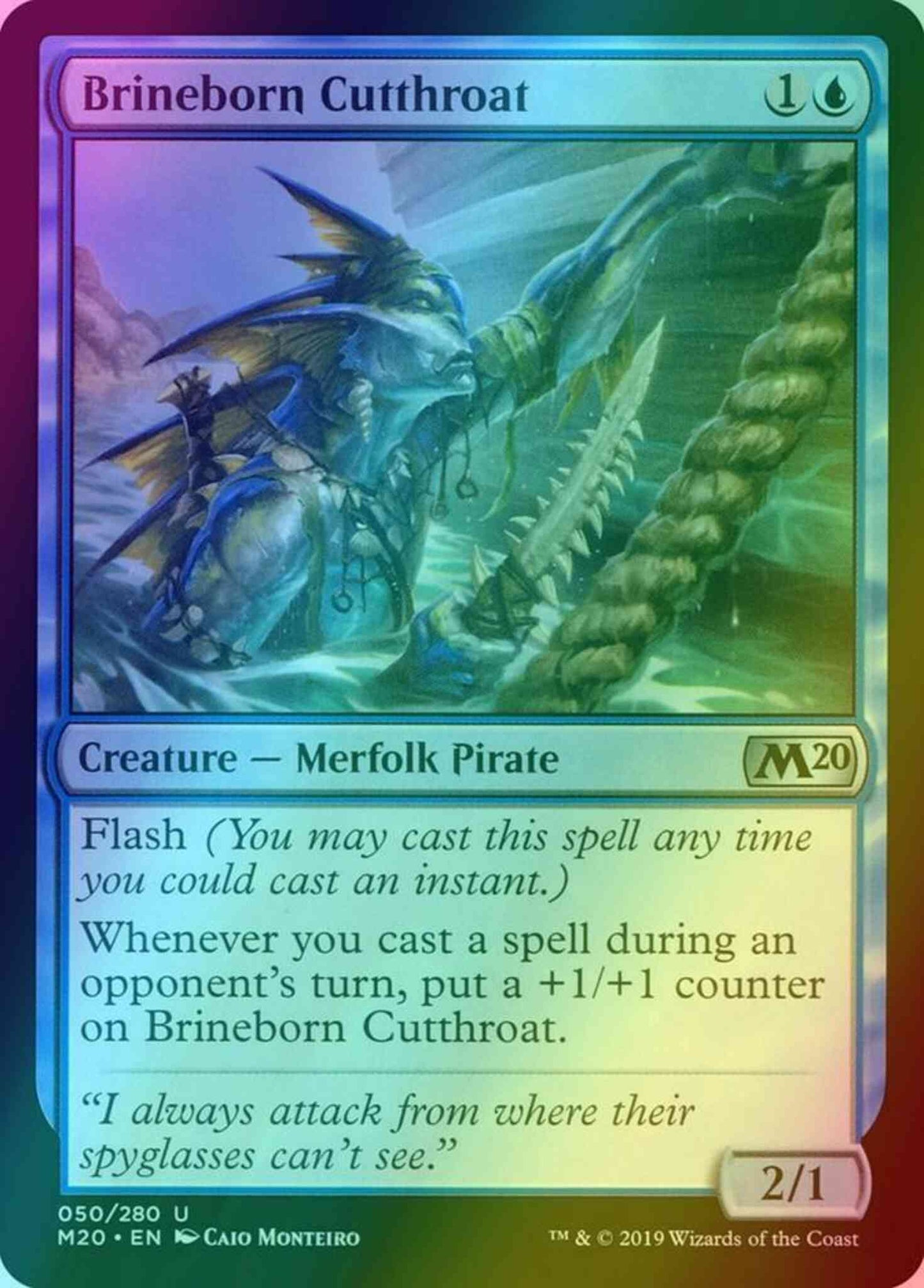 Brineborn Cutthroat [50] [Core Set 2020] [Foil]