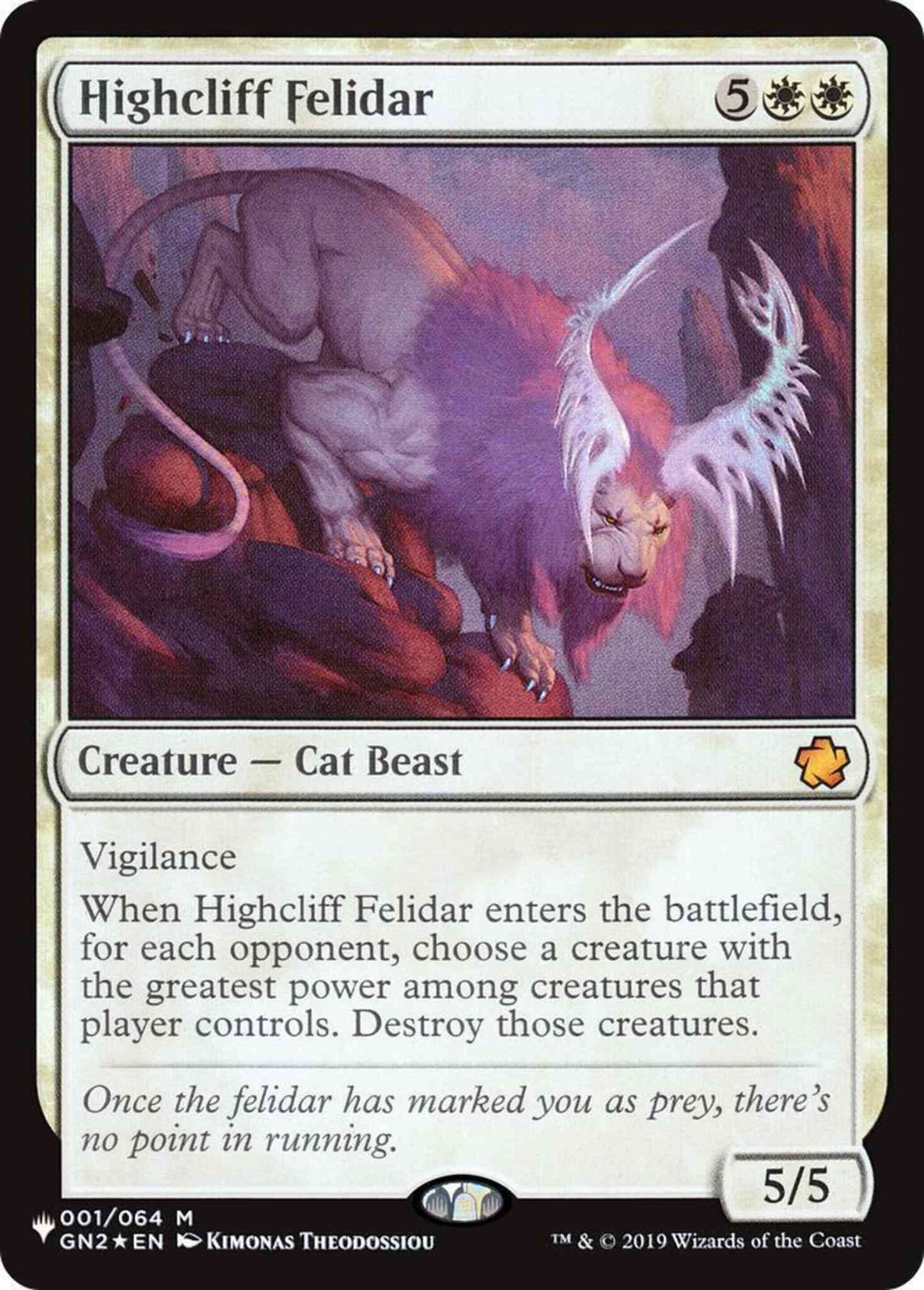 Highcliff Felidar [GN2-1] [The List] [Non-Foil]