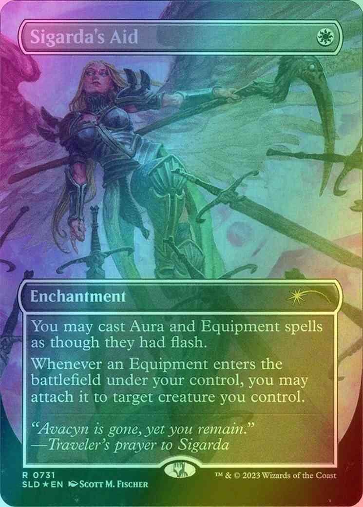 Sigarda's Aid [0731] [Borderless] [Angels: They're Just Like Us] [Secret Lair Drop] [Foil]