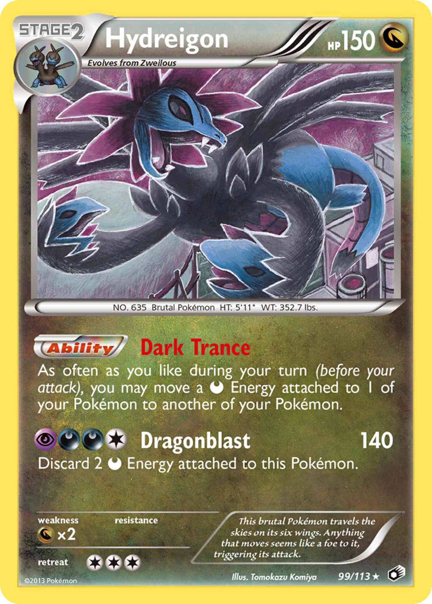 Hydreigon - 99/113 - Rare Holo [bw11-99] [Reverse Holo]