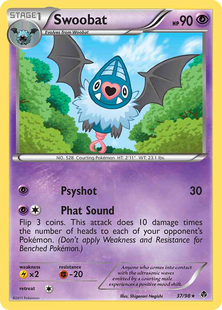 Swoobat - 37/98 - Rare [bw2-37] [Non-Holo]