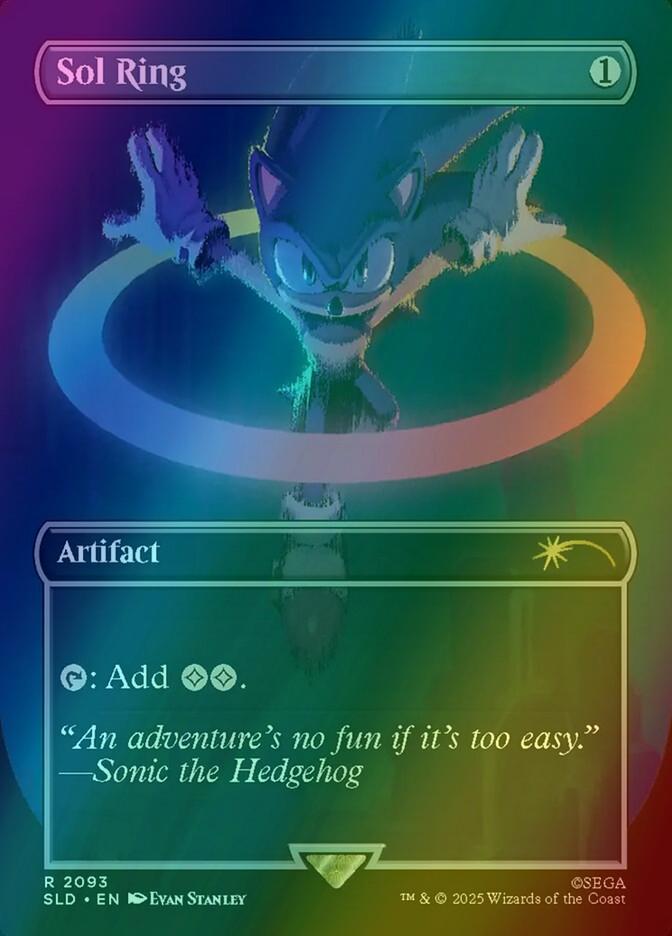 Sol Ring [2093] [Borderless] [Secret Lair X Sonic: Chasing Adventure] [Secret Lair Drop] [Foil]