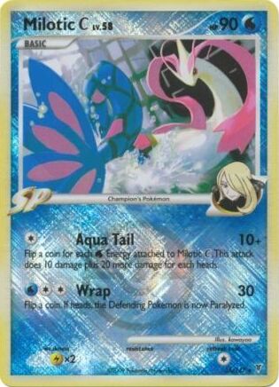 Milotic C - 35 - Promotional - Crosshatch Holo Pokemon League Cynthia Season 2009 [Reverse Holo]