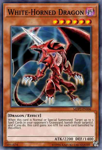 White-Horned Dragon - MDP2-EN006 - Rare - Limited