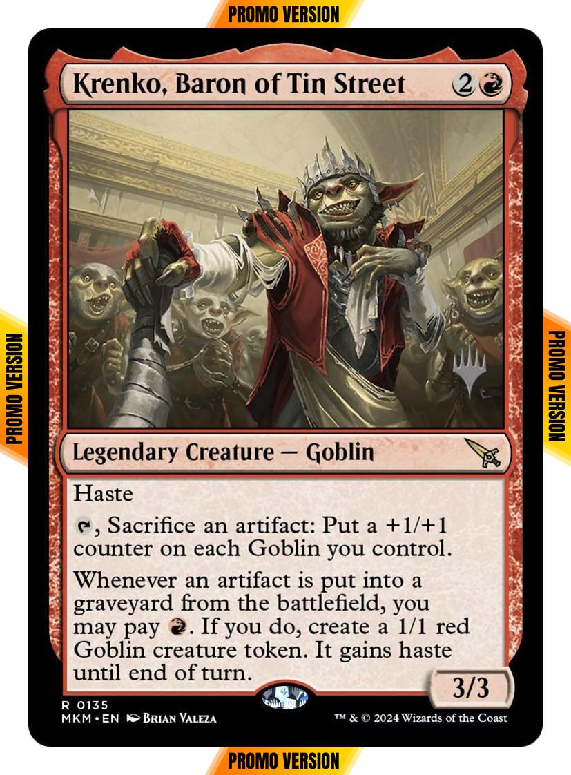 Krenko, Baron of Tin Street [135p] [Promo Pack] [Murders at Karlov Manor: Promos] [Non-Foil]