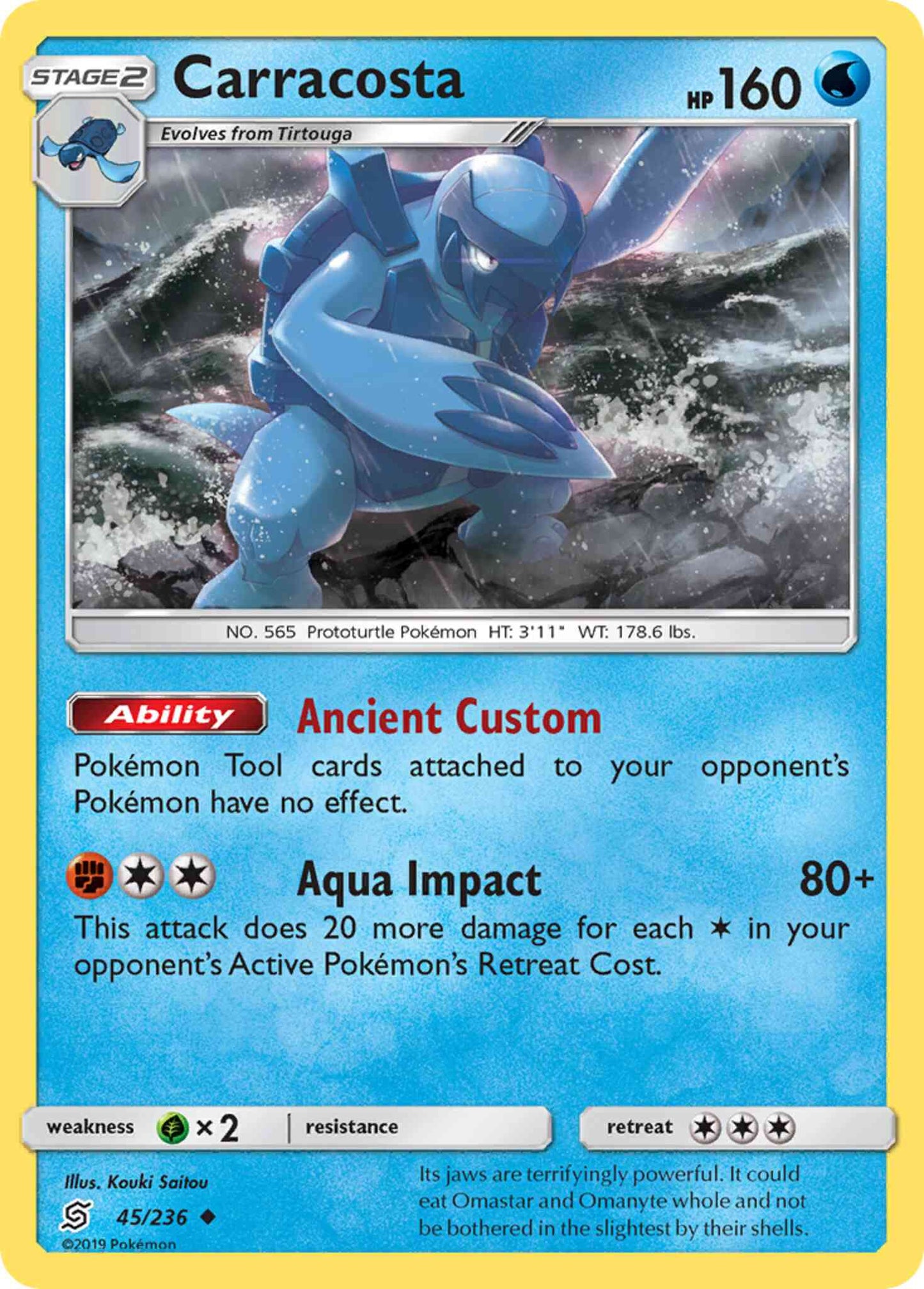 Carracosta - 45/236 - Uncommon [sm11-45] [Reverse Holo]
