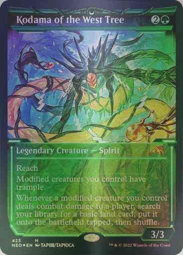 Kodama of the West Tree [423] [Soft Glow Showcase] [Kamigawa: Neon Dynasty] [Etched Foil]
