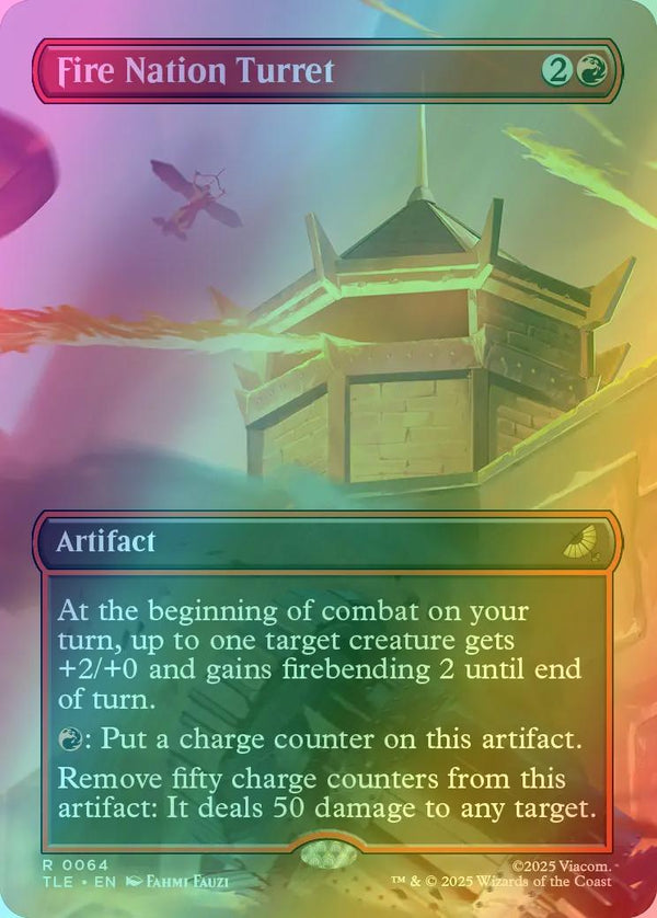 Fire Nation Turret [64] [Borderless] [Scene] [Avatar: The Last Airbender Eternal] [Foil]