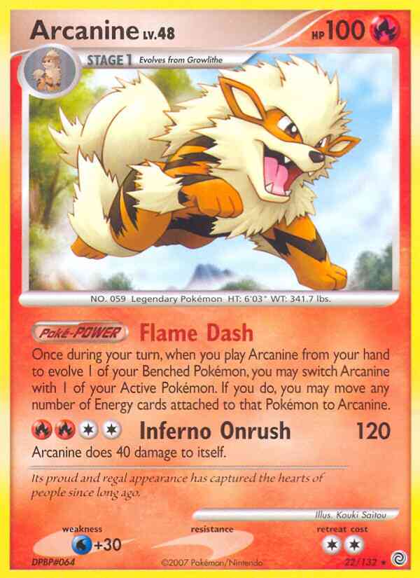 Arcanine - 22/132 - Rare [dp3-22] [Non-Holo]