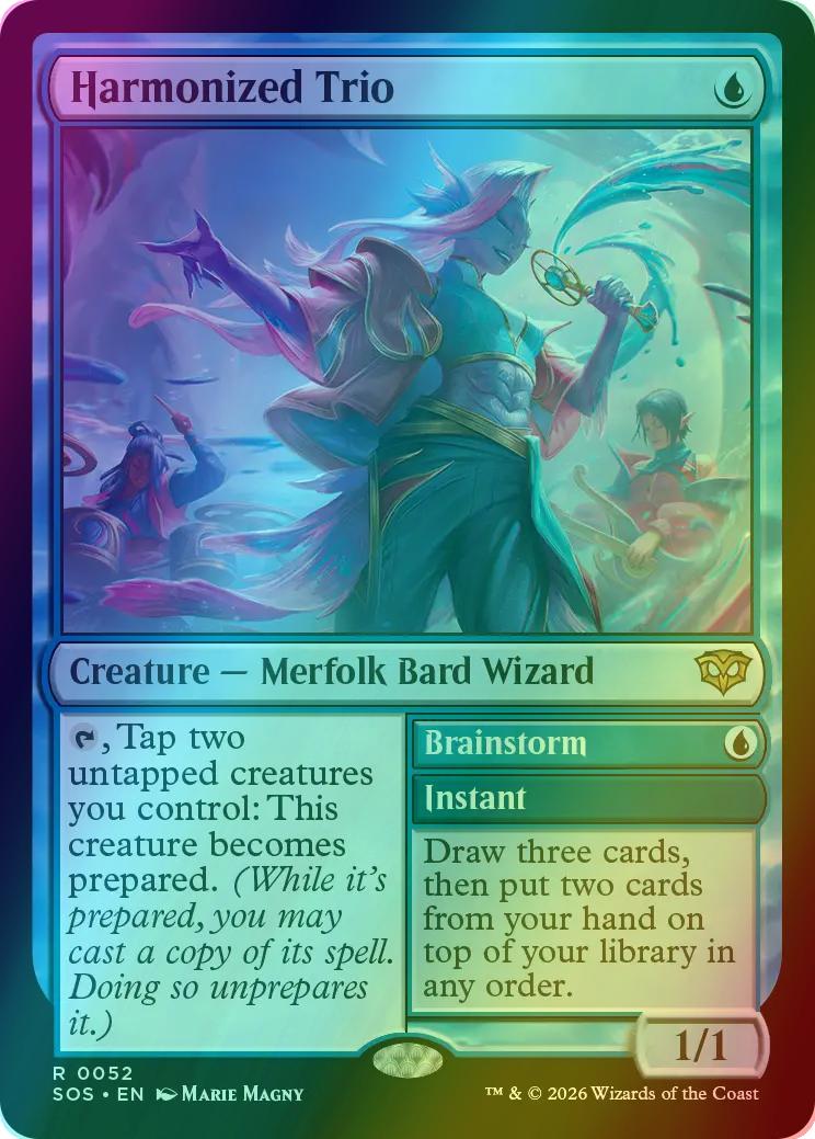 Harmonized Trio // Brainstorm [52] [Secrets of Strixhaven] [Foil]