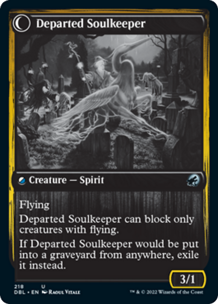 Devoted Grafkeeper // Departed Soulkeeper [218] [Innistrad: Double Feature] [Non-Foil]
