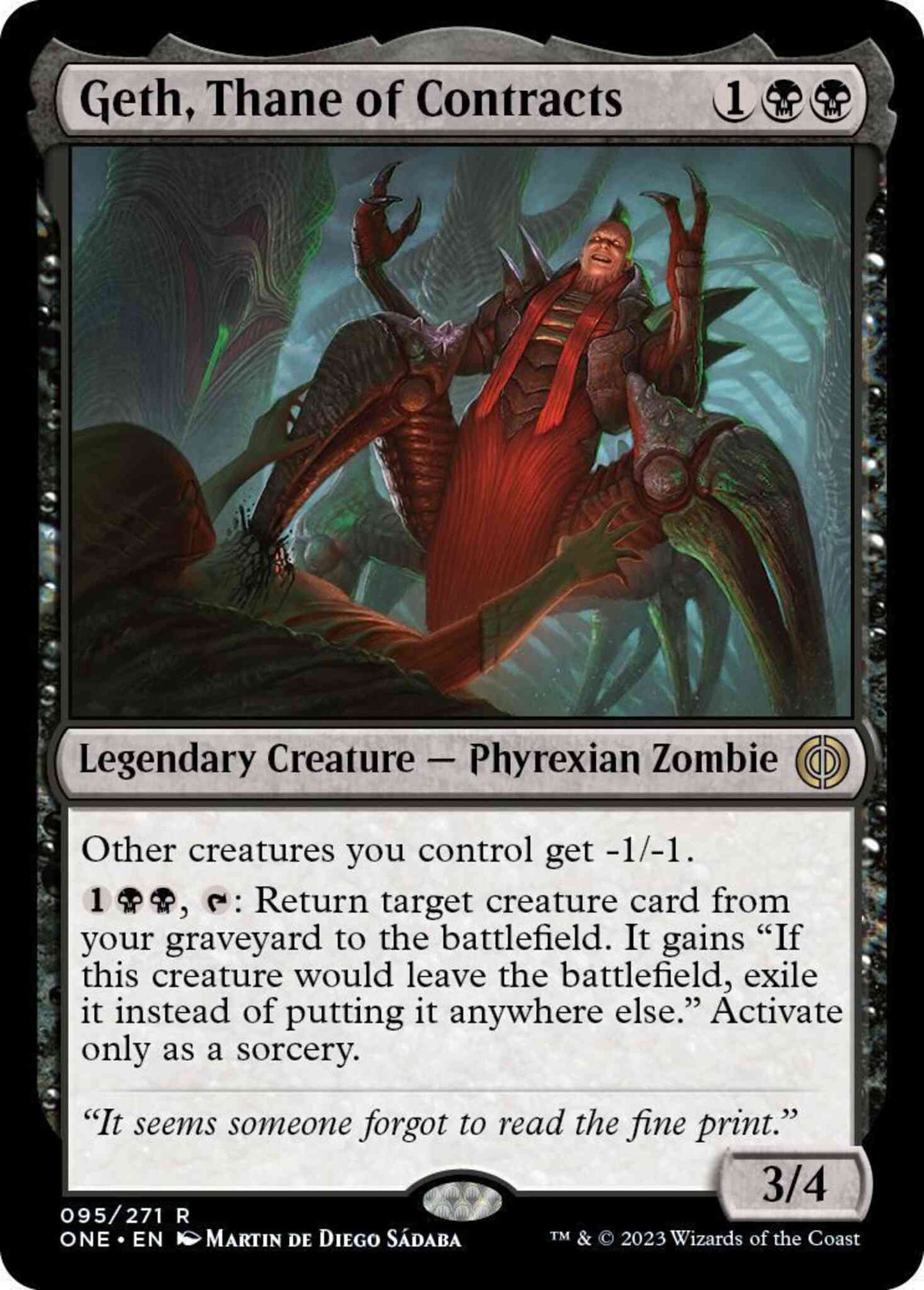 Geth, Thane of Contracts [95] [Phyrexia: All Will Be One] [Non-Foil]
