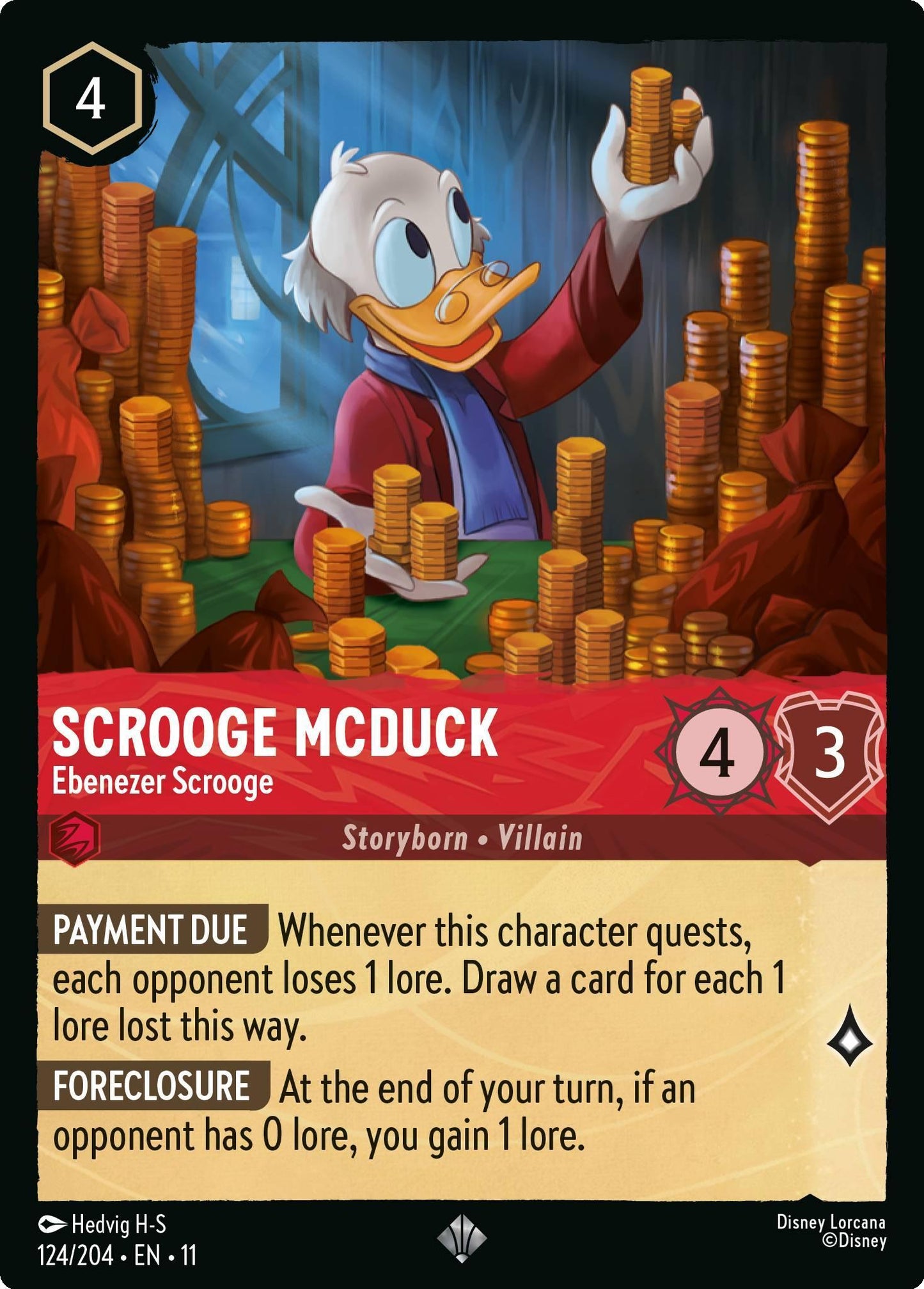 Scrooge McDuck - Ebenezer Scrooge - 124/204 [Winterspell] [Non-Foil]