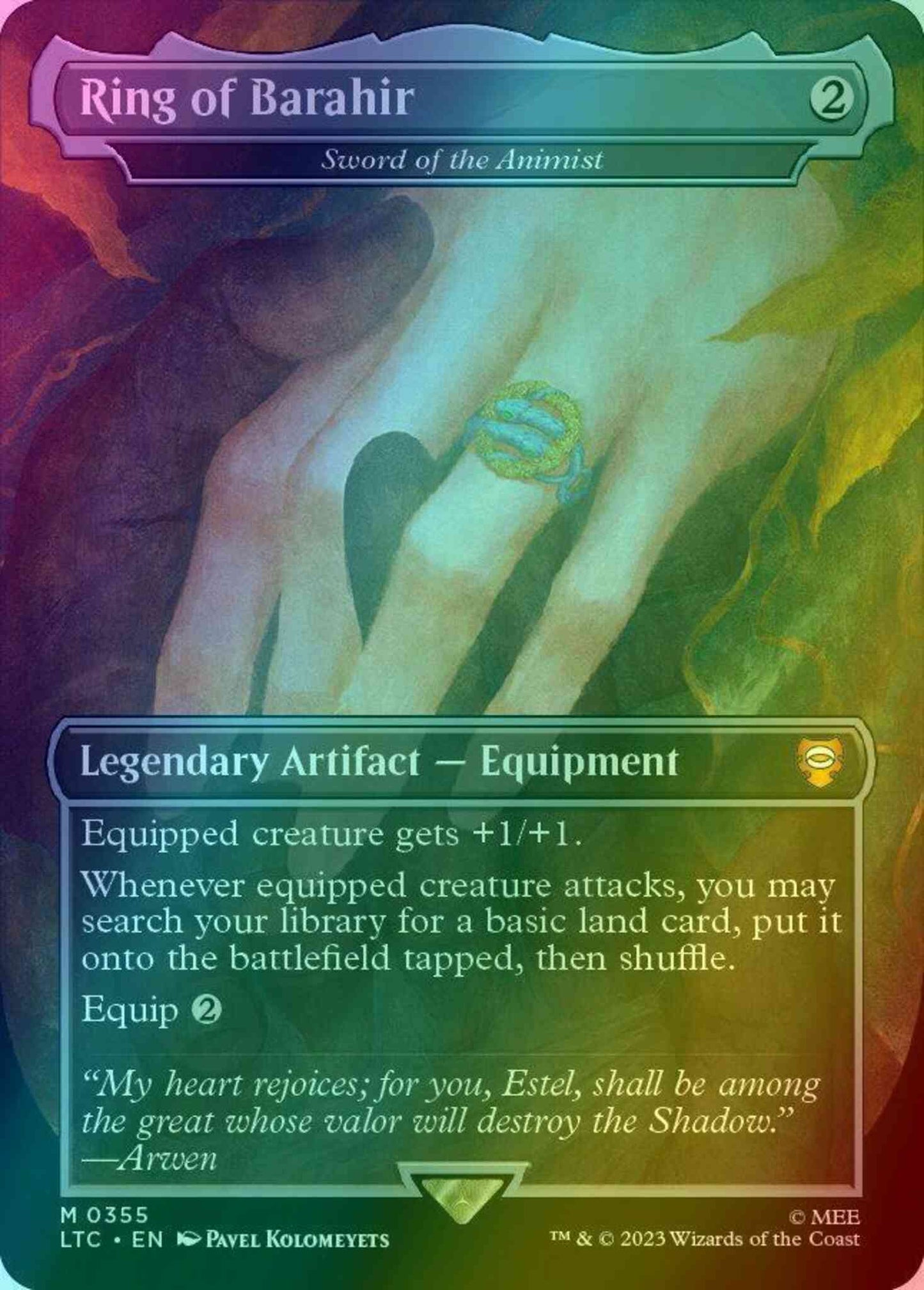 Ring of Barahir - Sword of the Animist [355] [Borderless] [Realms and Relics] [The Lord of the Rings: Tales of Middle-earth: Commander] [Foil]