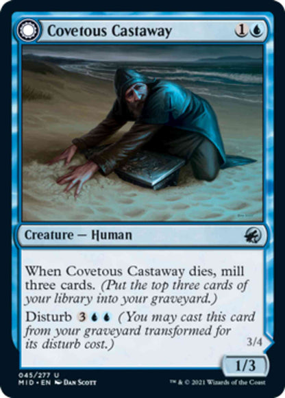 Covetous Castaway // Ghostly Castigator [45] [Innistrad: Midnight Hunt] [Non-Foil]