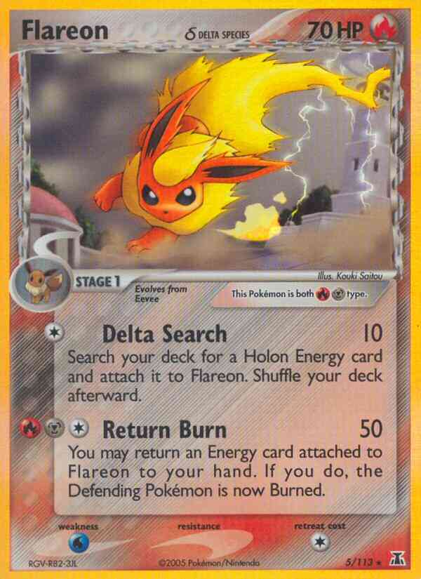 Flareon δ - 5/113 - Rare Holo [ex11-5] [Holo]