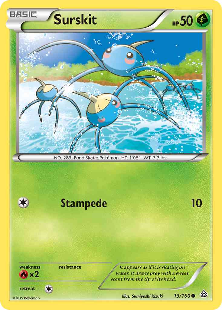 Surskit - 13/160 - Common [xy5-13] [Reverse Holo]