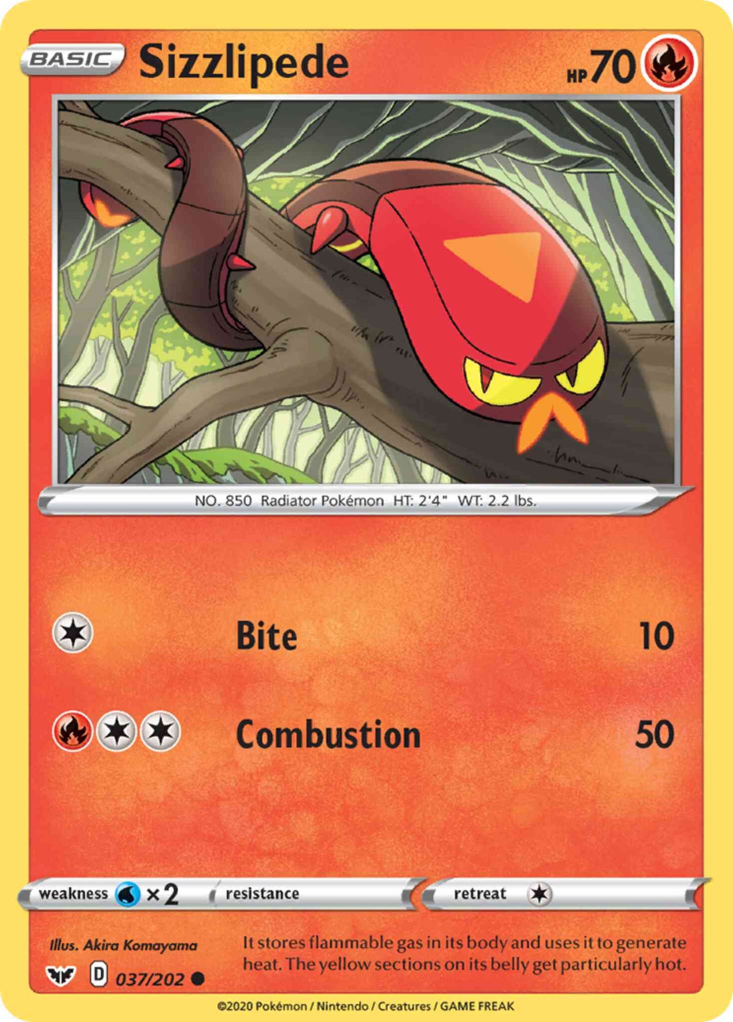 Sizzlipede - 037/202 - Common [swsh1-037] [Non-Holo]