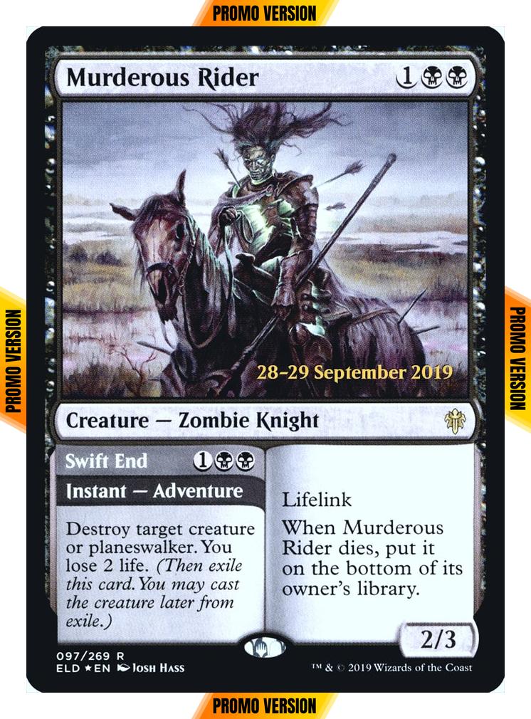 Murderous Rider // Swift End [97s] [Throne of Eldraine Promos] [Foil]