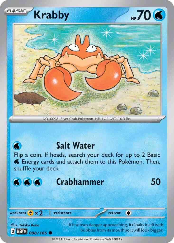 Krabby - 098/165 - Common [sv035-098] [Non-Holo]