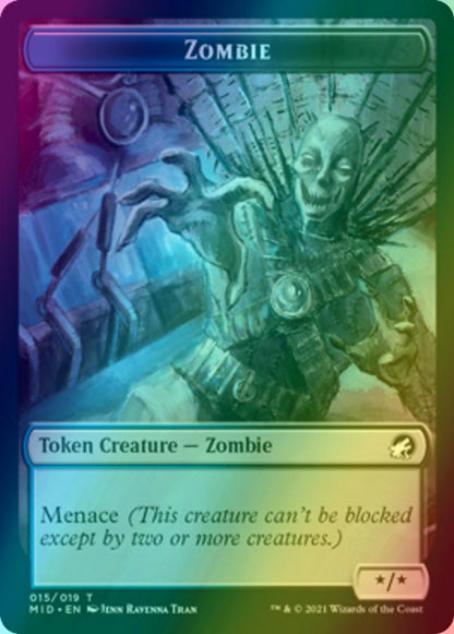 Wolf Token (13) // Zombie Token (15) [Innistrad: Midnight Hunt: Tokens] [Foil]