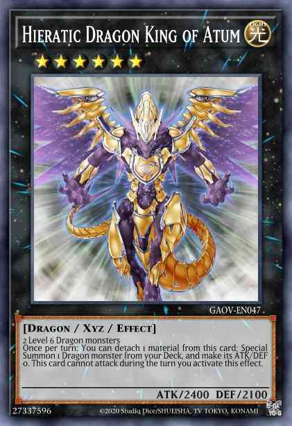 Hieratic Dragon King of Atum - GAOV-EN047 - Super Rare - Unlimited