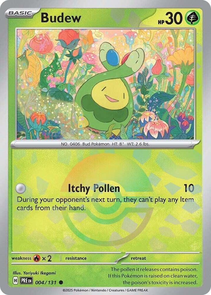 Budew - Poké Ball Pattern - 004/131 - Common [sv085-004] [Reverse Holo]
